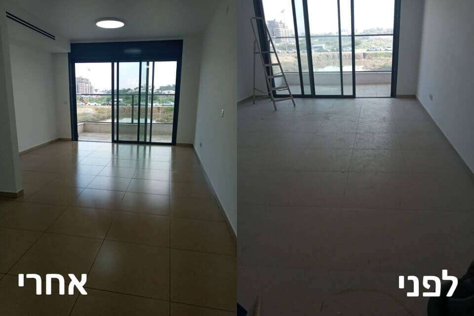 ניקיון משרד חדש לפני ואחרי