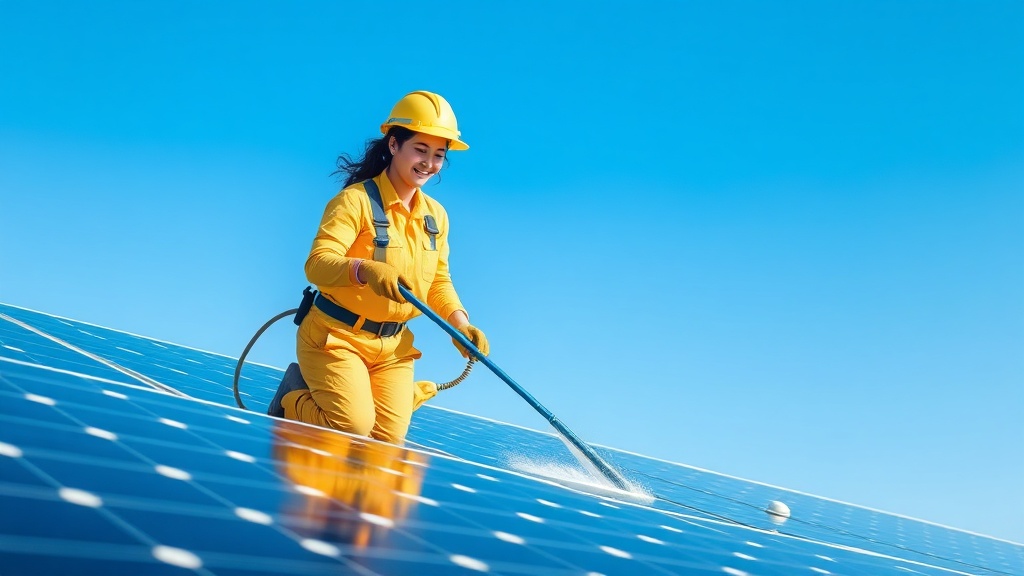 ניקוי לוחות סולאריים